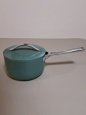 Caraway Sage Green 3 Quart Sauce Pan With Lid